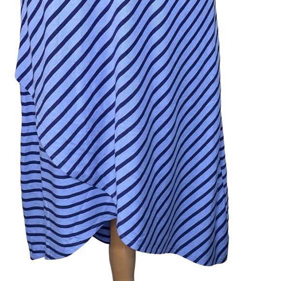 Soft Surroundings Women’s Cotton Blend Blue Striped Maxi Sun Dress XS Petite - Picture 3 of 10